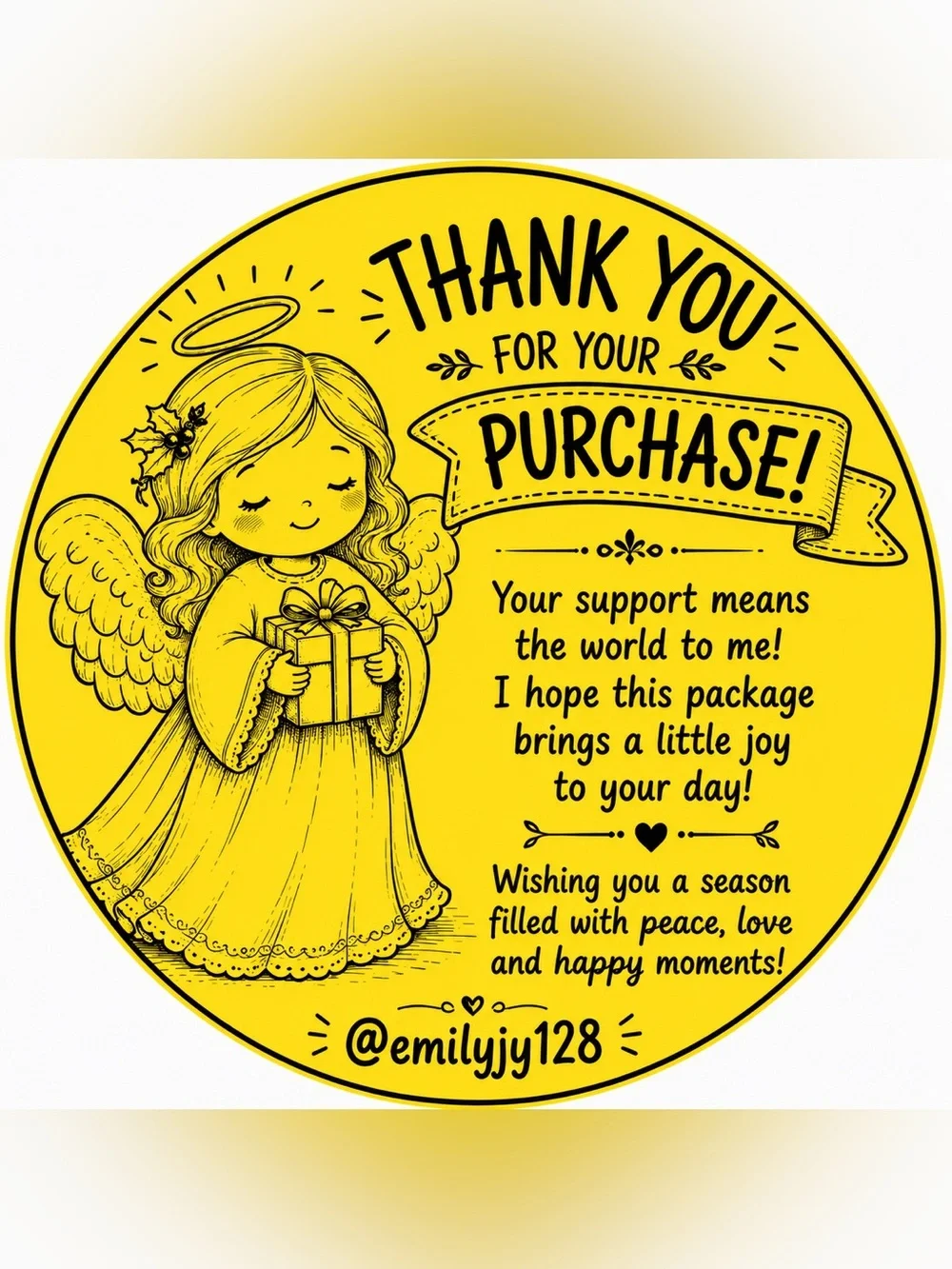 CUSTOM HOLIDAY 2” Stickers, 50 of One Color/Design with Closet Name
